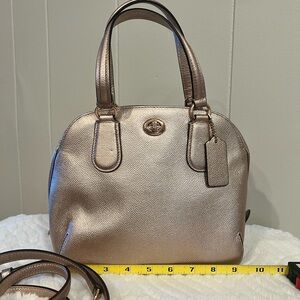 Coach VINTAGE Metallic Rose Gold Mini Satchel